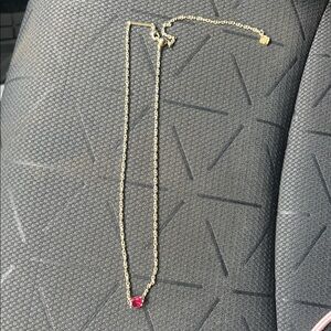 Kendra Scott Garnet Gold Necklace